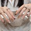 Translucent Cat Eye French Nails: Handmade High-End Autumn/Winter Collection