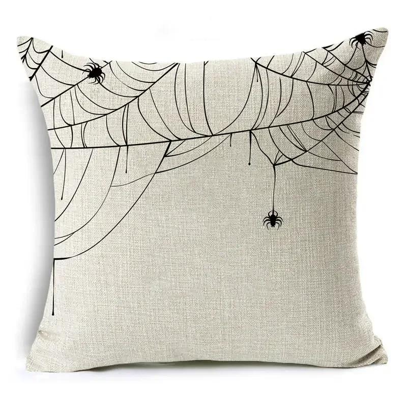 Halloween Pattern Cushion Cover Printed Throw Pillows Living Room Decorative Linen Pillow Case 45Cm*45Cm