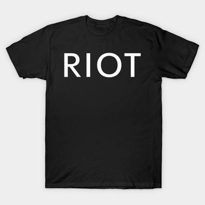 Men Black Print T-shirt Riot! Mac Always Sunny (White Variant) No-Cut Transfer Paper Print Cotton Tshirt