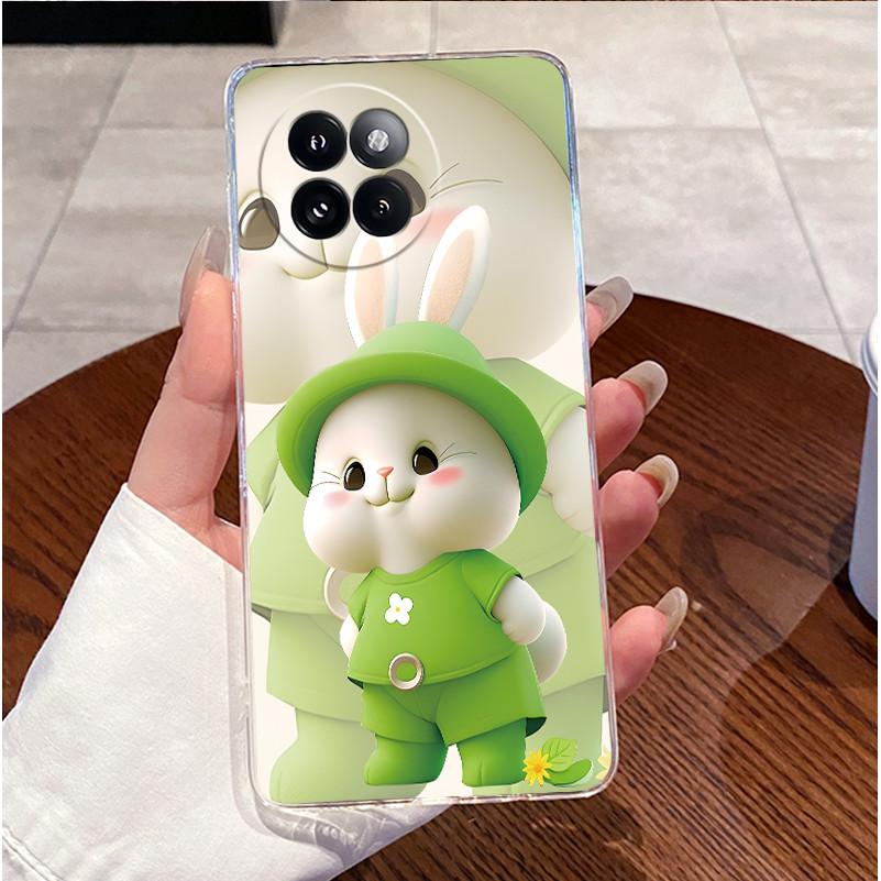 For Xiaomi Civi 4 Pro Case Clear Luxury Cute Love Rabbit Funny TPU Soft Silicone Back Cover For Xiaomi 14 Civi 4Pro Phone Case