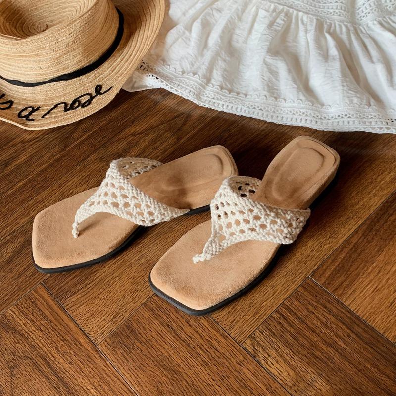 

~ Height increase 4cm~ Hollow crocheted toe square head sandals girl 35 белый