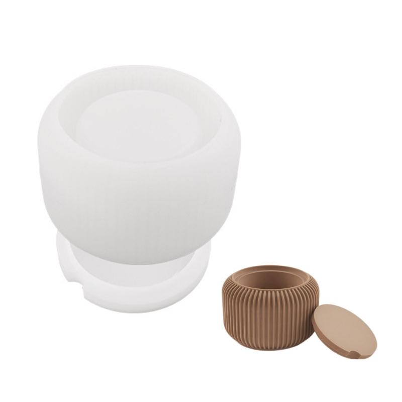 Silicone Molds Stripe Incensed Burners Moulds Candle Cup Making Molds Plaster Molds Craft Supplies Epoxy Resin Molds