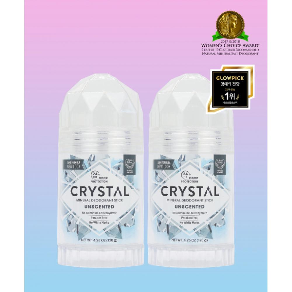 Crystal Unscented Stick 120g Duo none