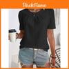 Casual Womens T Shirt With Pleated Design And Polyester Fabric For Daily Wear
