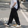 Casual Solid Color Loose Straight Fashion Comfortable Pants Capable Simplicity Handsome Elastic Waist Lacing Men's Clothing 2026