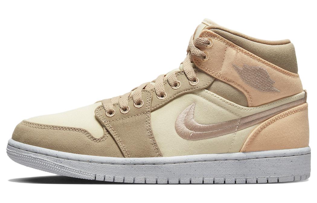 Jordan 1 Mid Se Canvas Khaki Women s DV0427-102 35.5