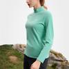 Fila Stand Collar Half Zip Knit Long Sleeve T-Shirt Women Tops Gray-Green A11W517203FGN