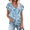 Solid-Color V-neck Short-Sleeve T-shirt Solid V-neck Short sleeve Overfit t-shirt Women