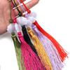 10pcs 23cm Tassel Silk Fringe Trim Colorful Handmade White Jade Lotus Tassels For DIY Bookmarks Souvenir Home Party Gift Decor