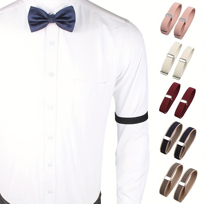1pair Elastic Armband Shirt Sleeve Clip, Fashion Adjustable Armband, Party Wedding Clothing Accessories For Men And Women, Ideal Choice For Gifts