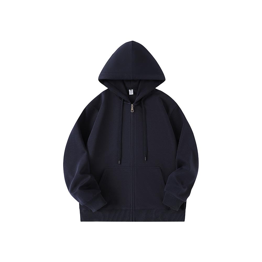 

Men s Heavyweight Cotton Zipper Hoodie, Stand Collar, 320gsm, Customizable Print, Trendy Design. M