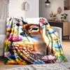 1pc Deer Print Blanket - Lightweight Flannel Fleece with Digital Printing, Soft Warm for Sofa, Travel, Camping, Office Yy251018252