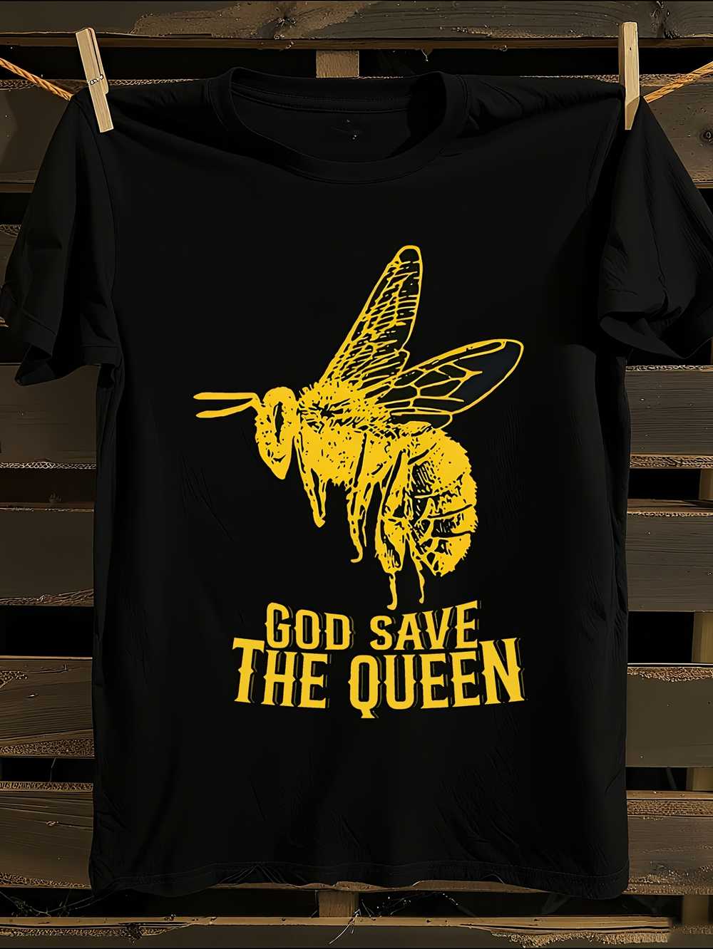 

God Save The Queen Beekeeping T-Shirt Mens Tshirt Womens Tshirts with Letters Print Short Sleeves T-Shirt Casual Street Tee Shirt Top XXXXL