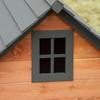 Raised Dog House for Dogs up to 15 kg, Dog Cat Kennel for Outdoor in Fir Wood, 81.3x91.5x98.5 cm