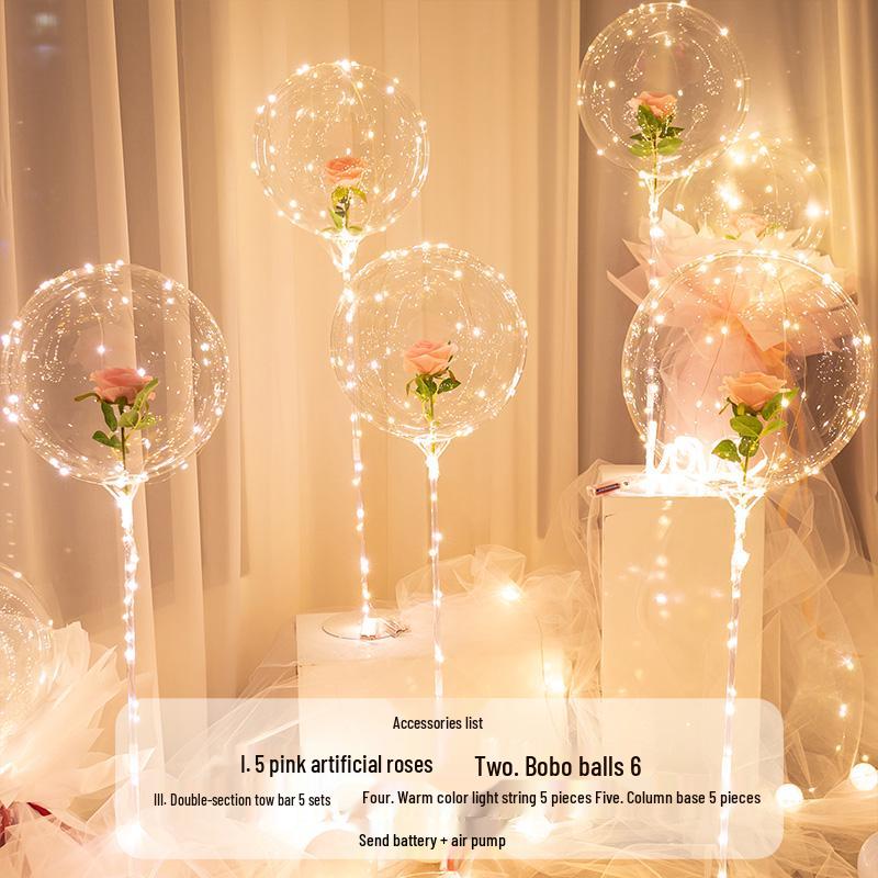 Romantic Proposal & Birthday Balloon Decor Set for Indoor Celebrations