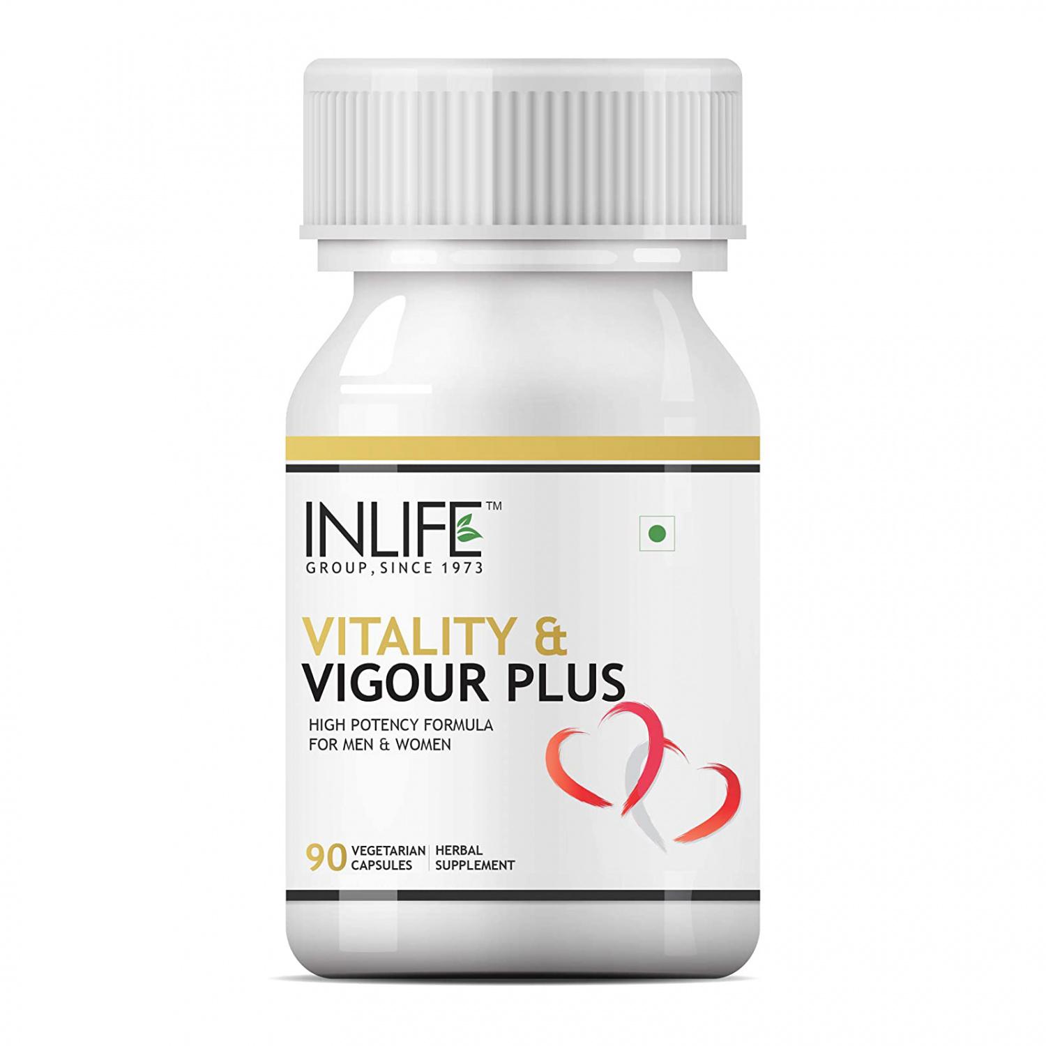 

Капсули для відновлення сил (90 кап), Vitality & Vigour Plus, INLIFE