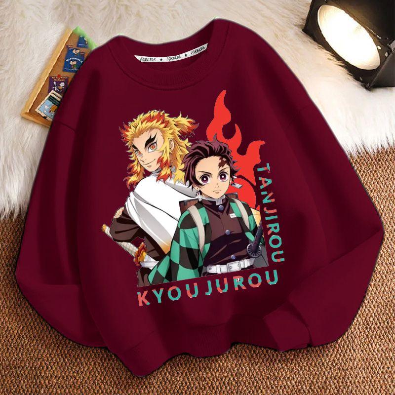Children's Fashion Demon Slayer Hoodie, Spring and Autumn Boys' and Girls' Casual Long-sleeved Jacket