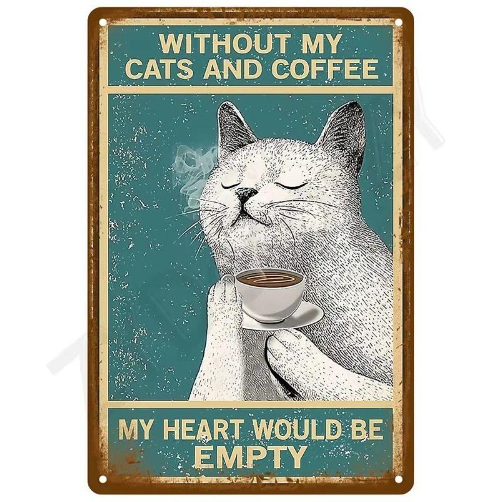 Retro Vintage Metal Tin Sign, 20x30cm Wall Art Decor for Living Room Kitchen