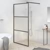 Shower Wall 100x195 Cm ESG Glass Half-frosted