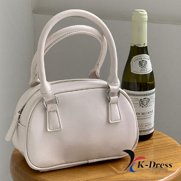 Enamel Mini Strap Tote Bag Leather Crossbody