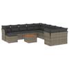 VidaXL Garden Lounge Set with Cushions 12 Pcs, Patio Sofas, Patio Furniture Set, Outdoor Furniture, Grey 3256312