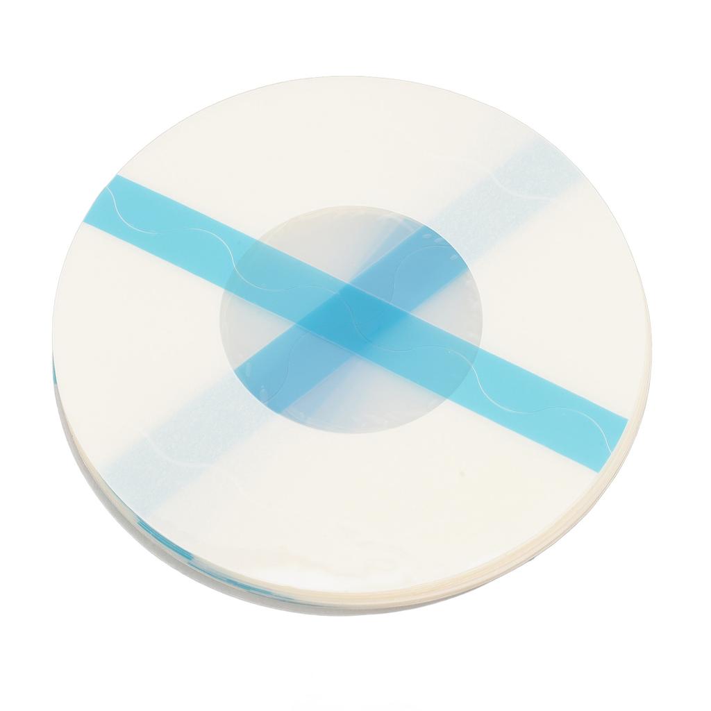 20 Pack Sensor Cover Adhesive Water Resistant Transparent Blue Stripe 9cm Diameter Round Shape Senso