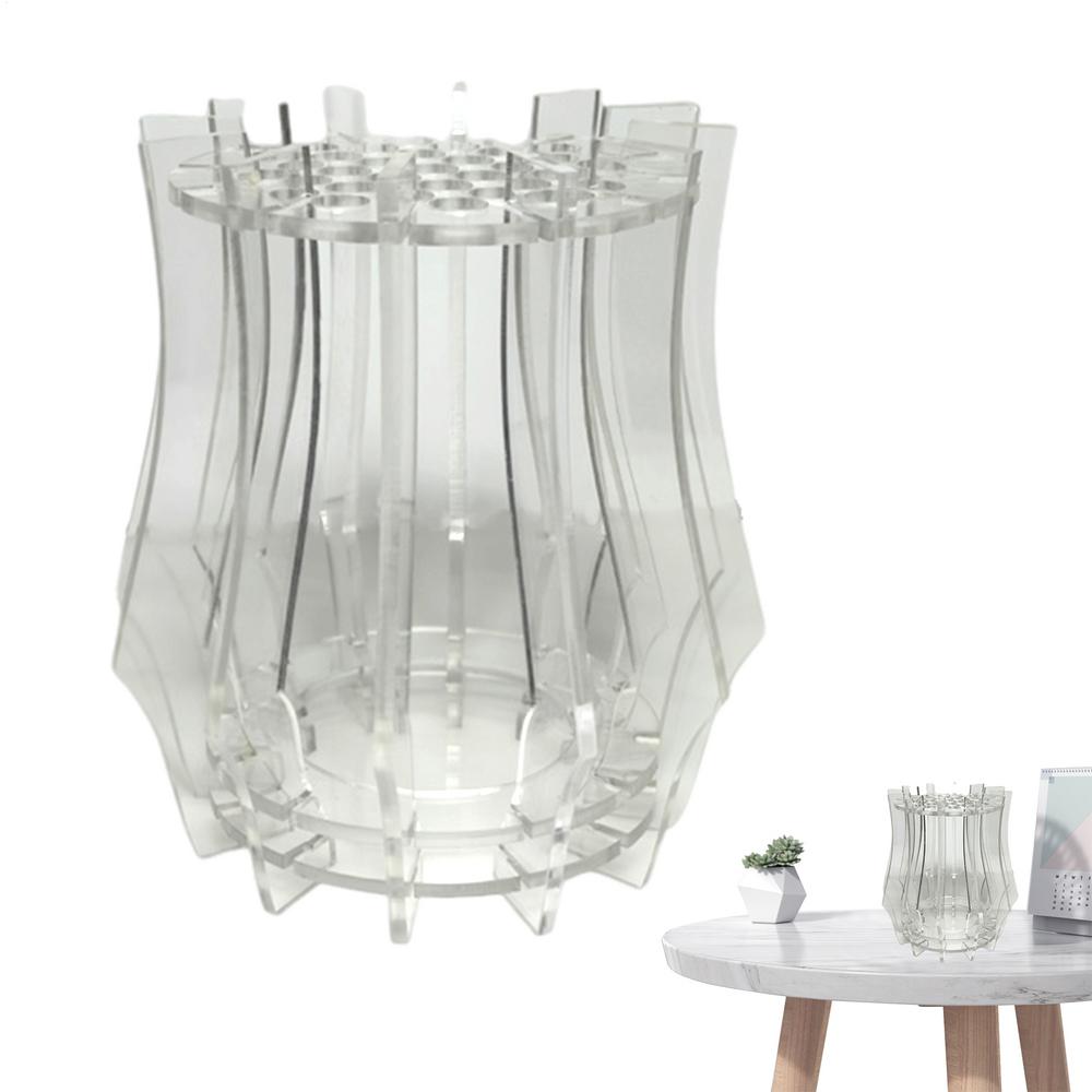 Puzzle Vase Acrylic Vases For Centerpieces Small Desk Decor Fun Bouquet Display Stand For Table Centerpiece Bookshelf Wedding