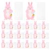 Easter Bags 20 Pieces Festive Party Supplies Pouches Bunny Treat Bags for Cookie Snack Toy Family Gatherings Classroom Exchange