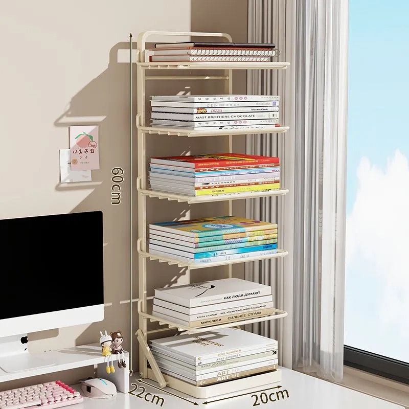 Small Size Desktop Bookshelf, Stable Dual Purpose Book Storage Rack, Simple Tabletop Organizer for Student Study Desk