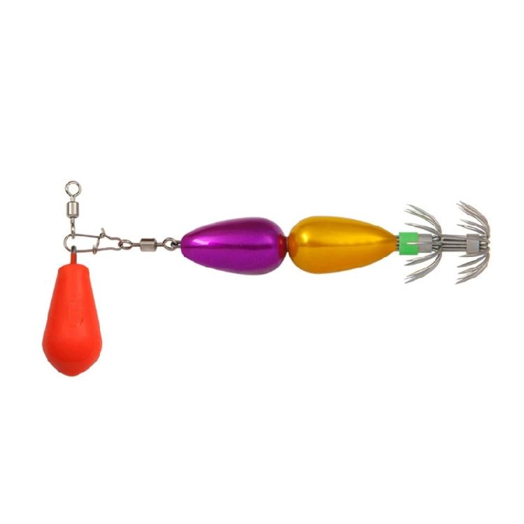Umbrella Hook Cuttlefish Sleeve Fishing Hook Double Layer Squid Hook with Colorful Beads Swivels Sea Fishing Accessories