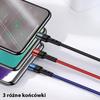 Kabel 3w1 USAMS 0.35m Szybkie ładowanie Pleciony 2A