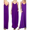 Women's Solid Color Loose Pocket Long Skirt Pure Color Loose Pockets Long Dress