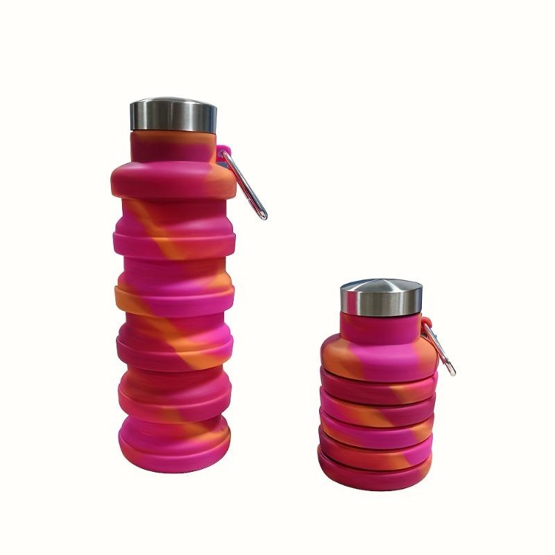 1pc Silicone Folding Sports Water Bottle Portable Outdoor Travel Water Cup Easy To Store Retractable Cu