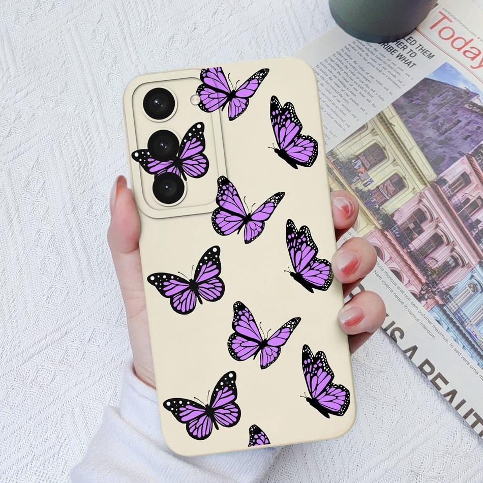 For Samsung S23 Ultra Plus FE Phone Cases Fashion Camera Protection Original Soft Liquid Silicone Cover For Samsung S 23 Shell