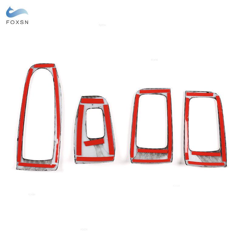 For Mercedes Benz S Class 2014- LHD   Carbon Fiber Texture Car Interior Door Window Lift Switch Button Frame Cover Trim