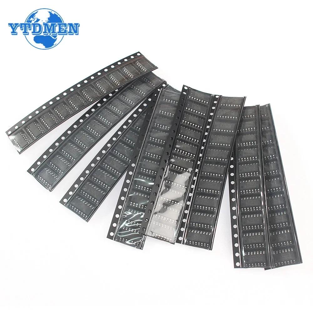 80PCS 74HC SMD Logic IC Electronic Component Kit 74HC00D 74HC04D 74HC08D 74HC14D 74HC138D 74HC164D 74HC165D 74HC595D IC Chip Set