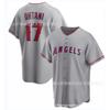 Maglia Baseball Los Angeles Angels Shohei Ohtani 17 Grigia Unisex per Fan Sportiva Top Leggero