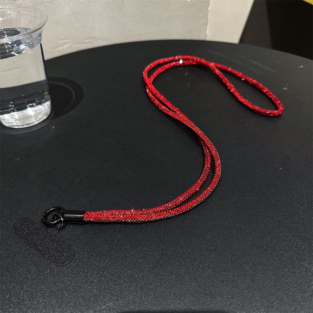 Luxury Rhinestone Crossbody Lanyard Strap Phone Bracelet Glitter Chain Phone Pendant Charm Anti-Lost Lanyard Jewelry