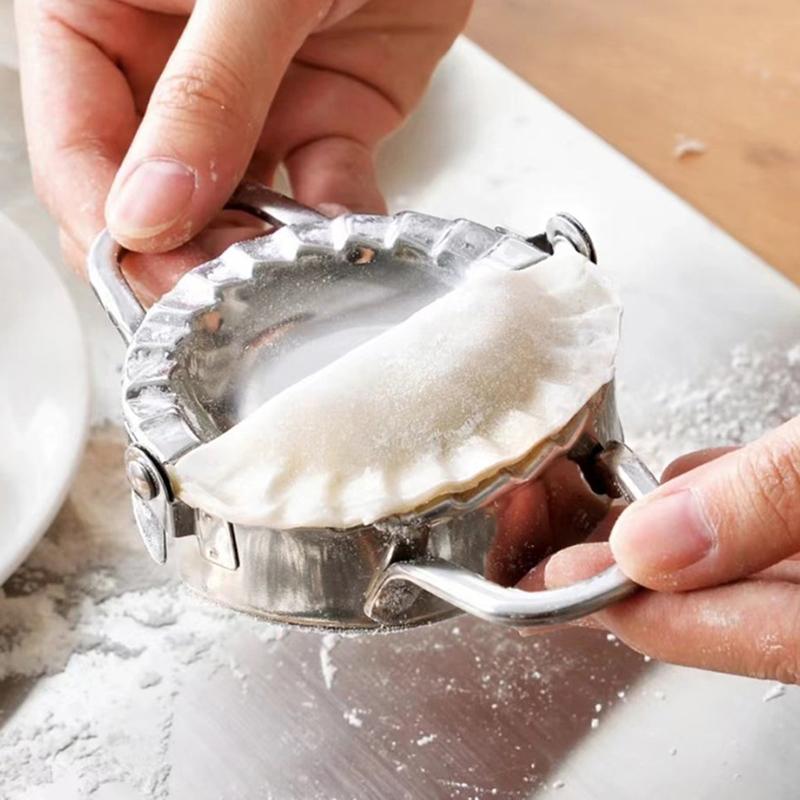 Knödelformer aus Edelstahl, Knödelhautform, Ravioli-Maker-Presse, Kuchenherstellungspresse, Wrapper, Gebäckmaschine, Küchenzubehör
