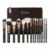 15-Piece Rose Gold Makeup Brush Set with Beauty Bag - Professional Cosmetic Brushes for Flawless Application & Makeup Artistry