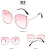 Women's Fashion Polygon Metal Sunglasses with Ocean Lens - New Trendy Design