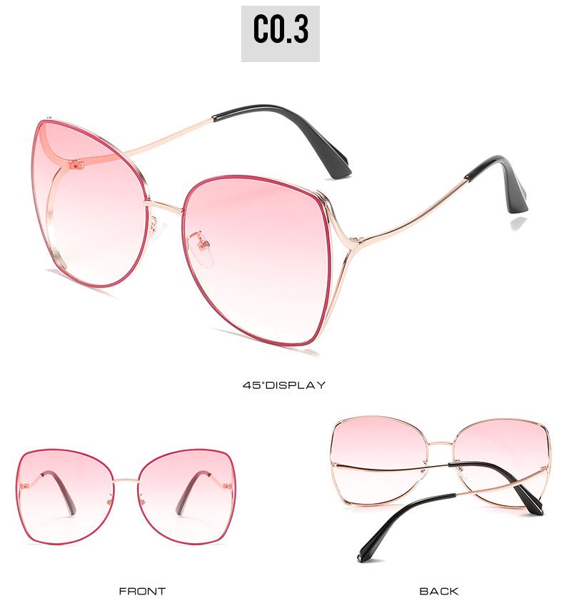 Women's Fashion Polygon Metal Sunglasses with Ocean Lens - New Trendy Design