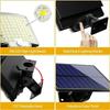 LED Split Solar Light Outdoor Waterproof with Motion Sensor Floodlight Remote Control 3 Modes for Patio Garage Backyard