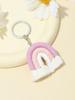 Handmade Cotton Rainbow Tassel Keychain Charm