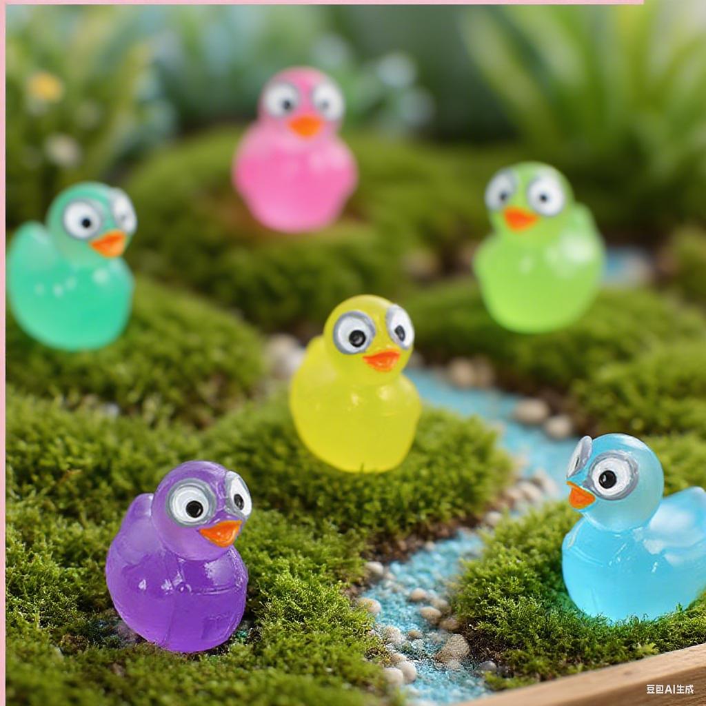 10/20 Stück Mini-Harz-Entenfiguren Kleine Piratenenten-Figur Miniaturtiere Ornamente für DIY-Feengarten Glas-Bo
