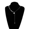 Adjustable Length Heart Beaded Necklace Sweet Cool Fashion For Everyday Outings Gatherings