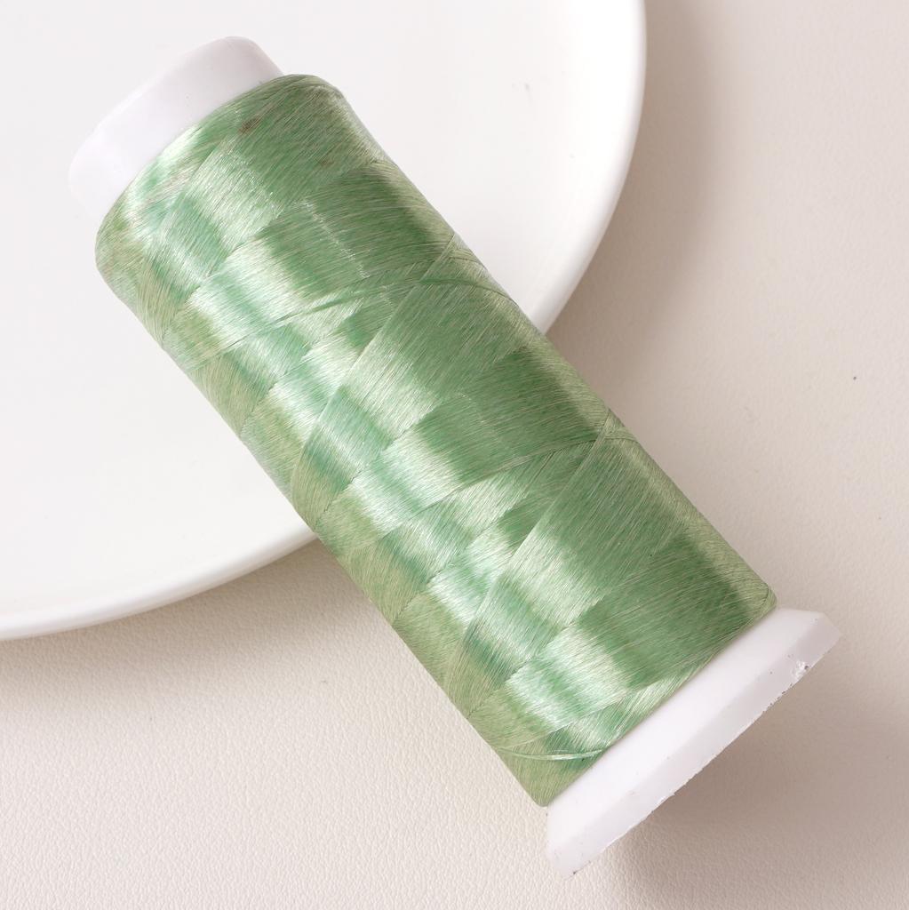 Fil polyester sans nœuds, 1 200 mètres, fil floral enveloppé de velours, pour la fabrication de bracelets, colliers et bijoux