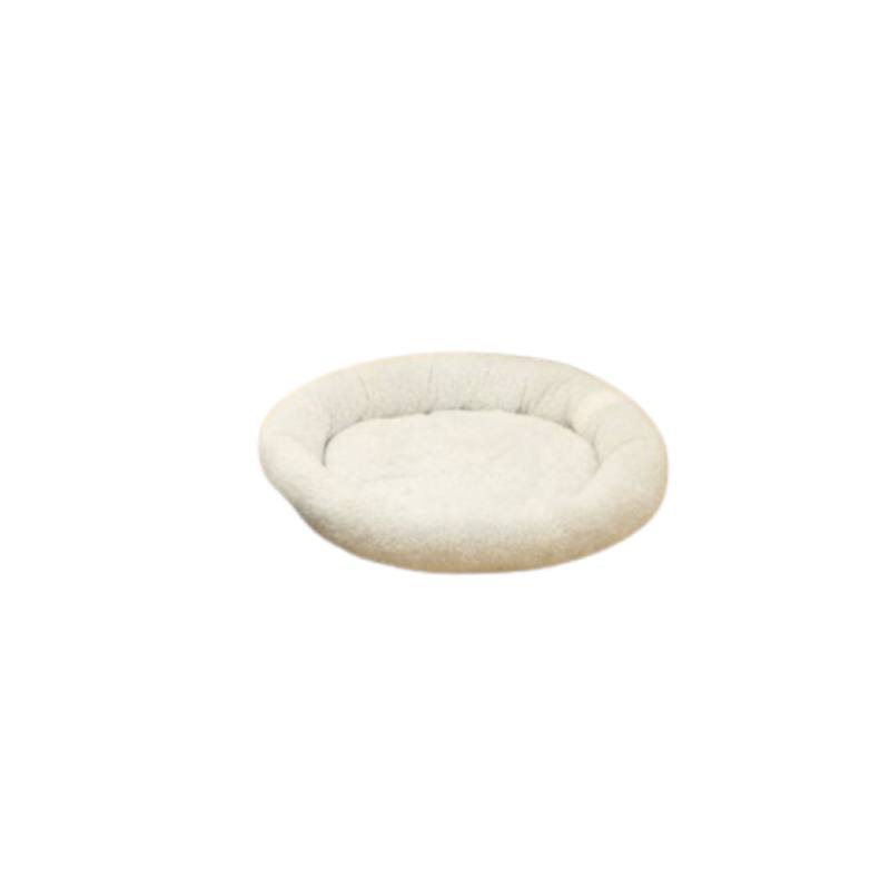 Cat Pet Supplies Dog Nest Round White Plush Wear Resistant Anti Minimalist Slip