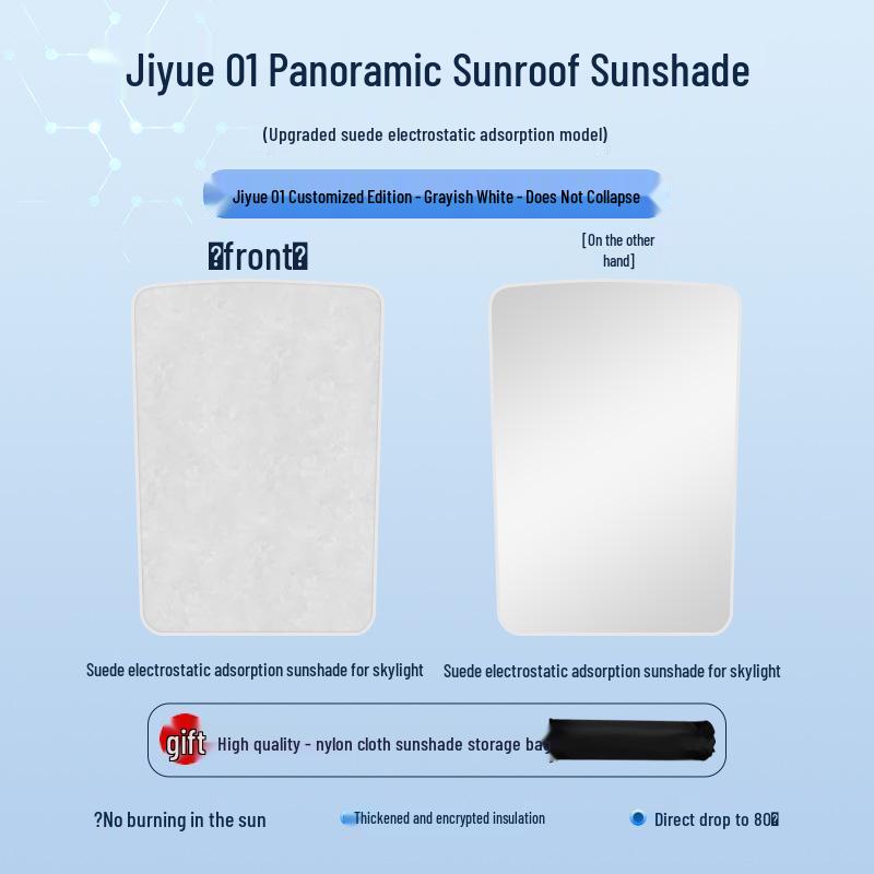Ji Yue 23 Model 01 Sunroof Sunshade: Heat Insulation, Privacy, and Sun Protection