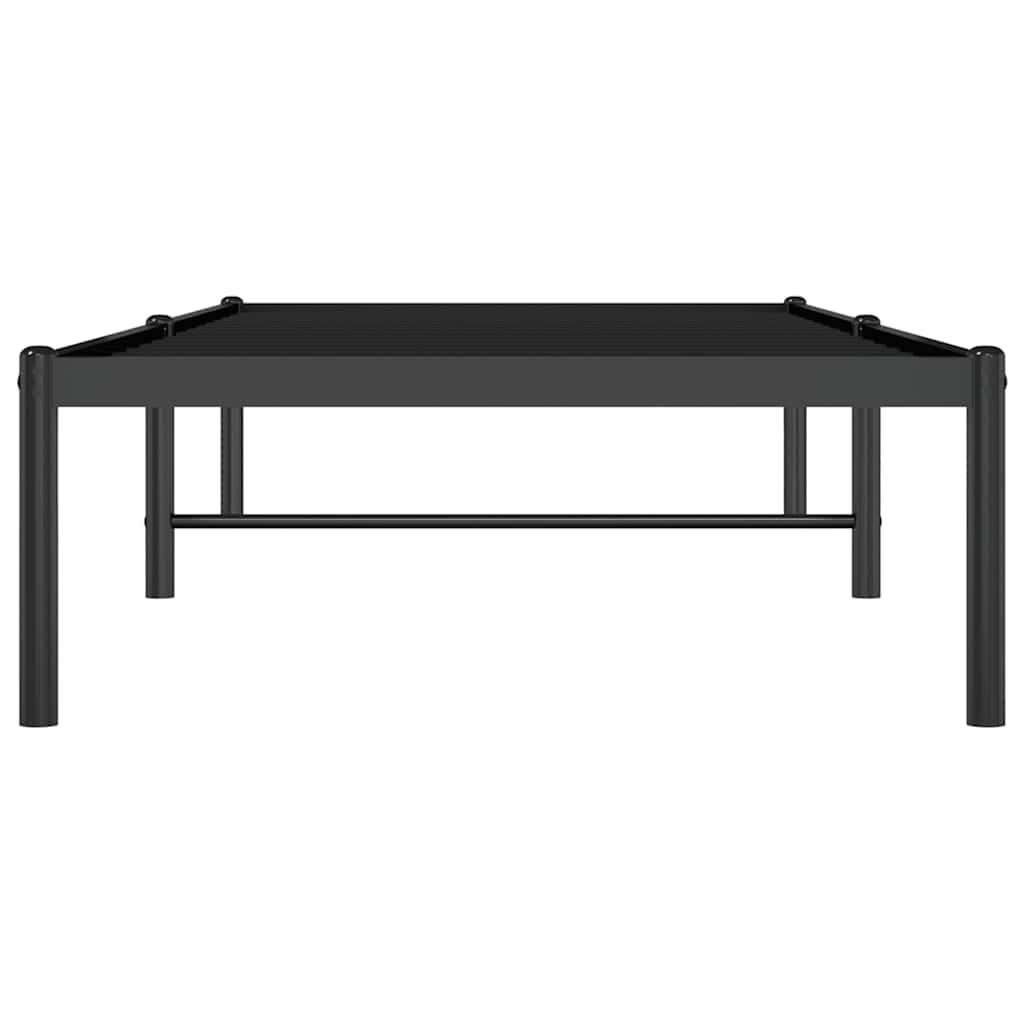 Metal Bed Frame Black 75 X 190 Cm